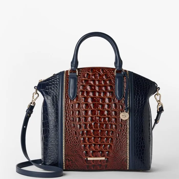 Women Brahmin Satchels Large Duxbury Satchel Navy Vesper