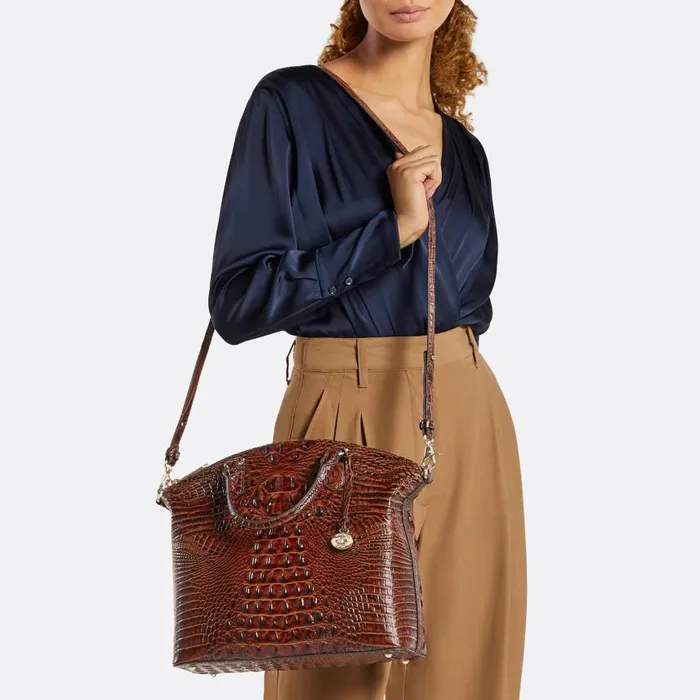Women Brahmin Satchels Large Duxbury Satchel Navy Vesper