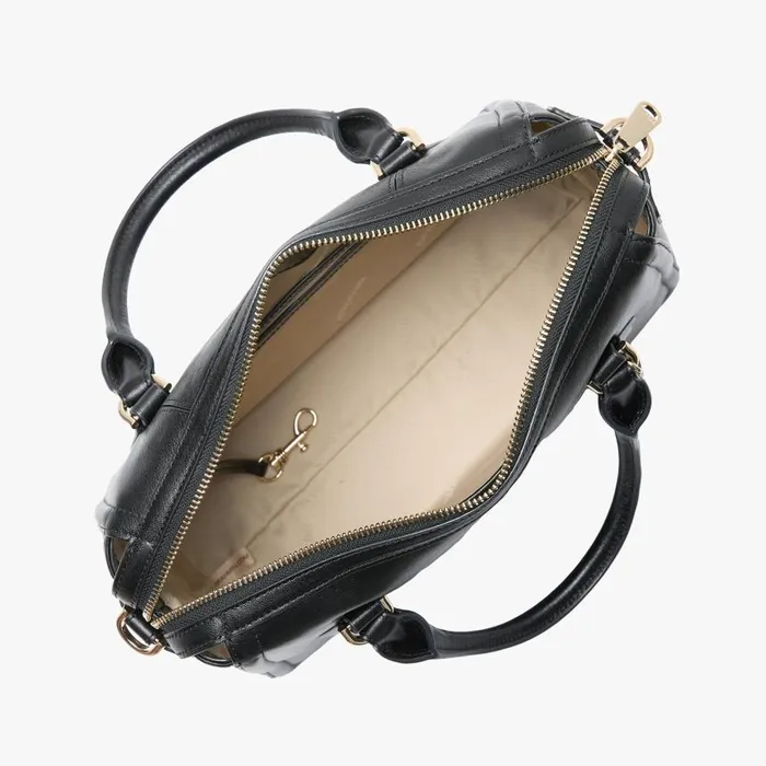Women Brahmin Satchels Micaela Black Nightshade
