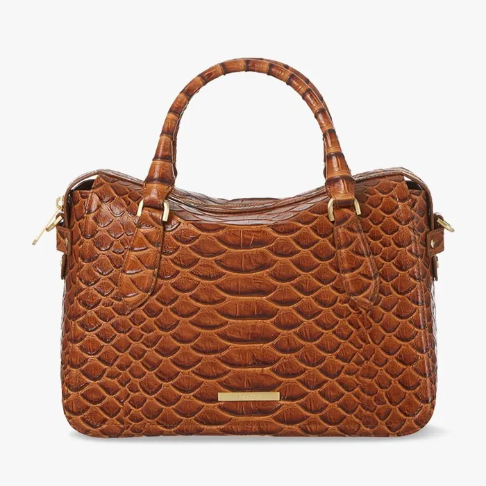 Women Brahmin Satchels Micaela Honey Brown Saratoga
