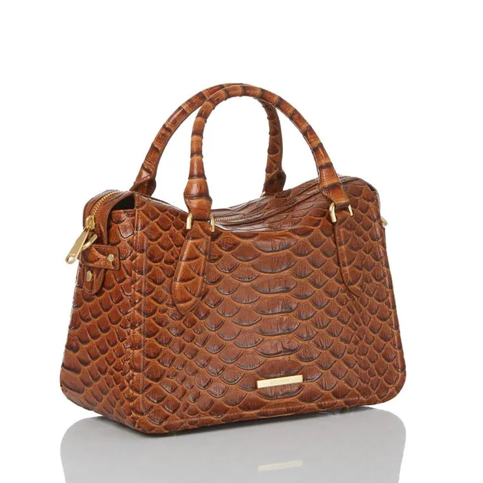 Women Brahmin Satchels Micaela Honey Brown Saratoga