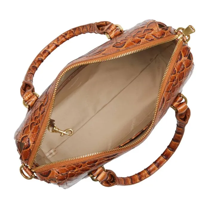 Women Brahmin Satchels Micaela Honey Brown Saratoga