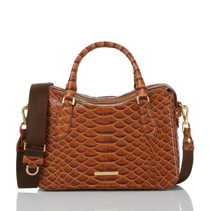 Women Brahmin Satchels Micaela Honey Brown Saratoga