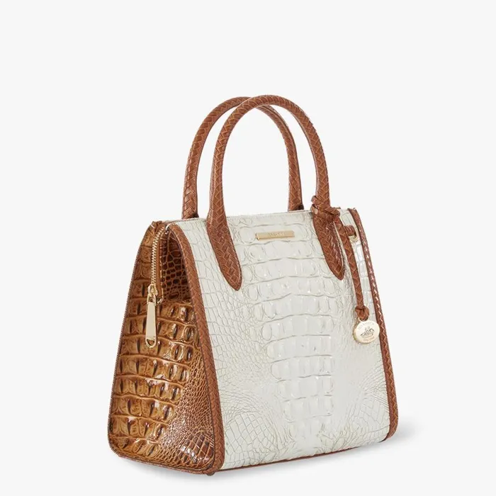 Women Brahmin Satchels Small Caroline Coconut Milk Taber