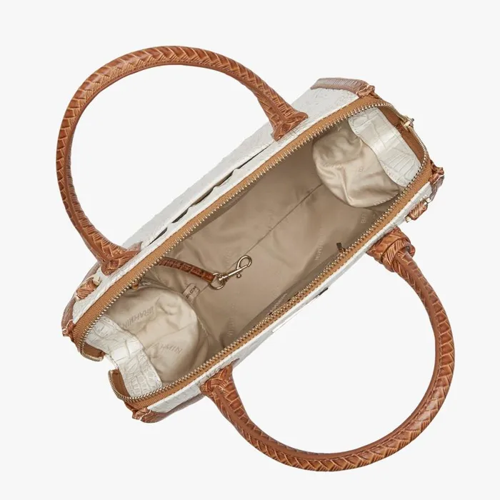 Women Brahmin Satchels Small Caroline Coconut Milk Taber