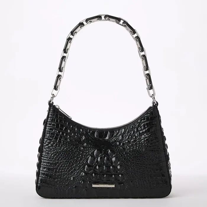 Women Brahmin Shoulder Bags Mod Esme Black Melbourne Silver Hardware