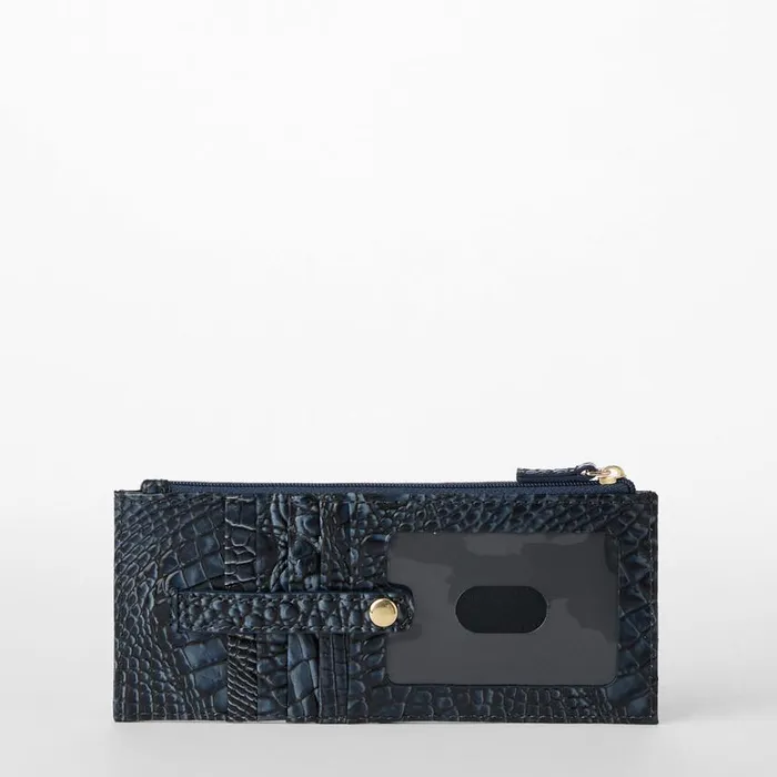 Women Brahmin Wallets and Wristlets Credit Card Wallet Twilight Blue Ombre Melbourne