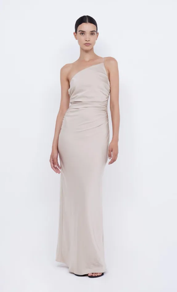 Women Bridesmaids Bec Bridge ETERNITY ASYM MAXI DRESS Sand