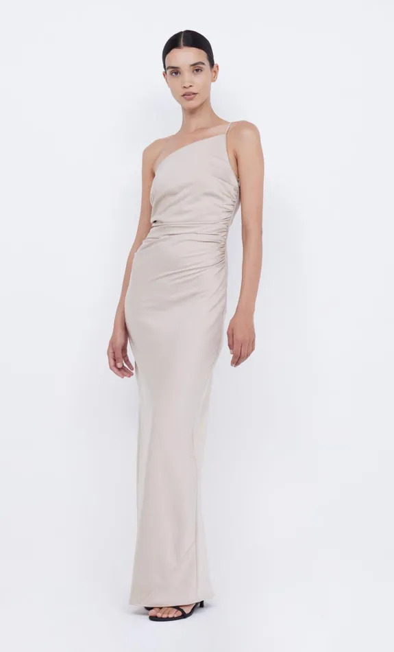 Women Bridesmaids Bec Bridge ETERNITY ASYM MAXI DRESS Sand