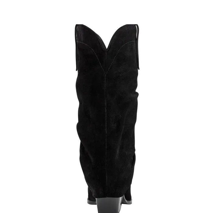 Women Calysta Block Heel Pointy Toe Boot Black Marc Fisher Casual Boots