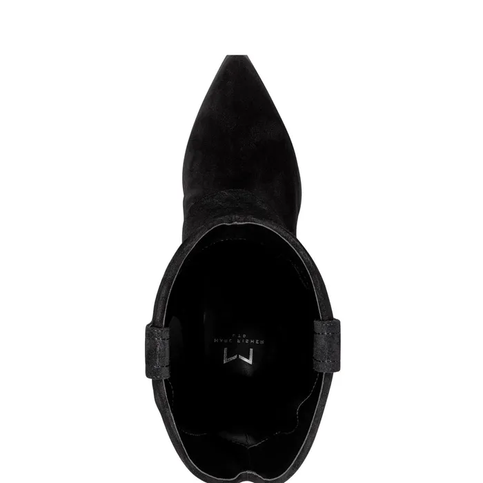 Women Calysta Block Heel Pointy Toe Boot Black Marc Fisher Casual Boots