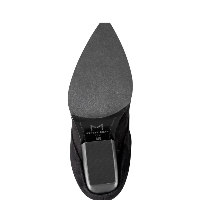 Women Calysta Block Heel Pointy Toe Boot Black Marc Fisher Casual Boots