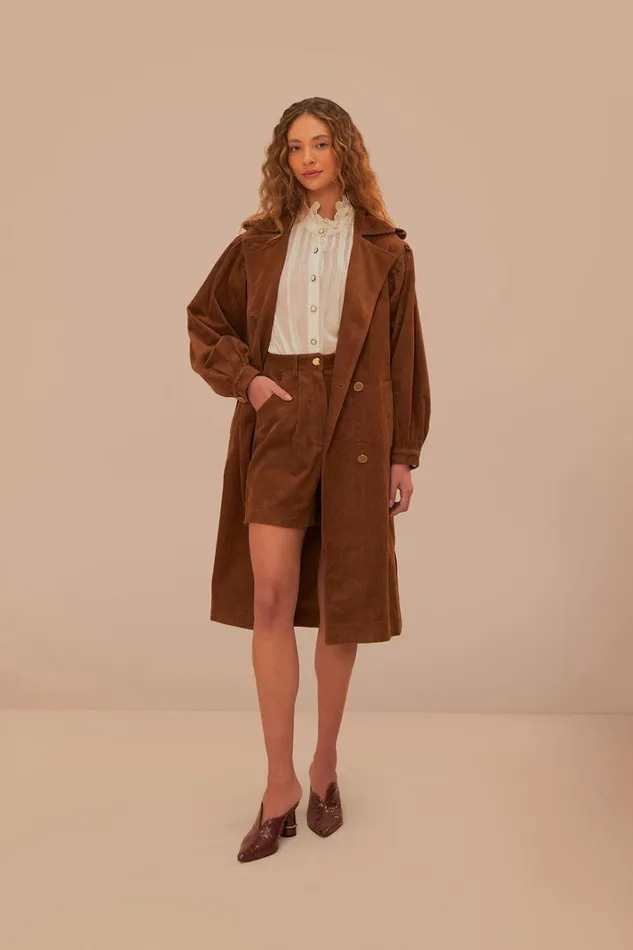 Women Caramel Corduroy Shorts Caramel FARM Rio Shorts
