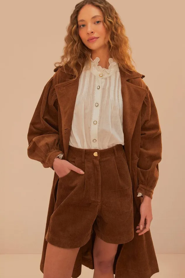 Women Caramel Corduroy Shorts Caramel FARM Rio Shorts Women Caramel Corduroy Shorts Caramel FARM Rio Shorts