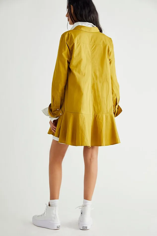 Women Casual Dresses Free People All For You Shirt Dress Olive