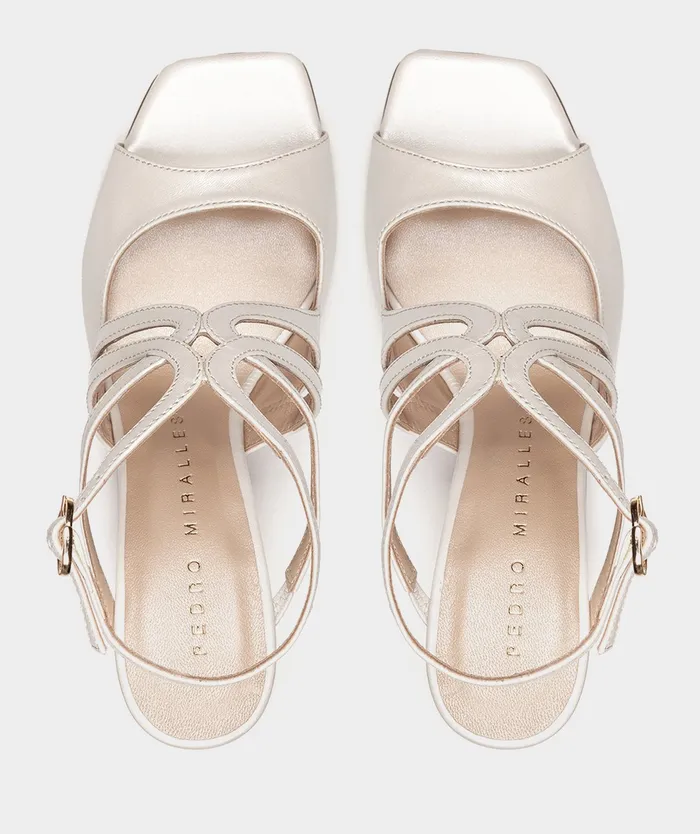 Women Cetara White 8211 Heeled Sandals Pedro Miralles