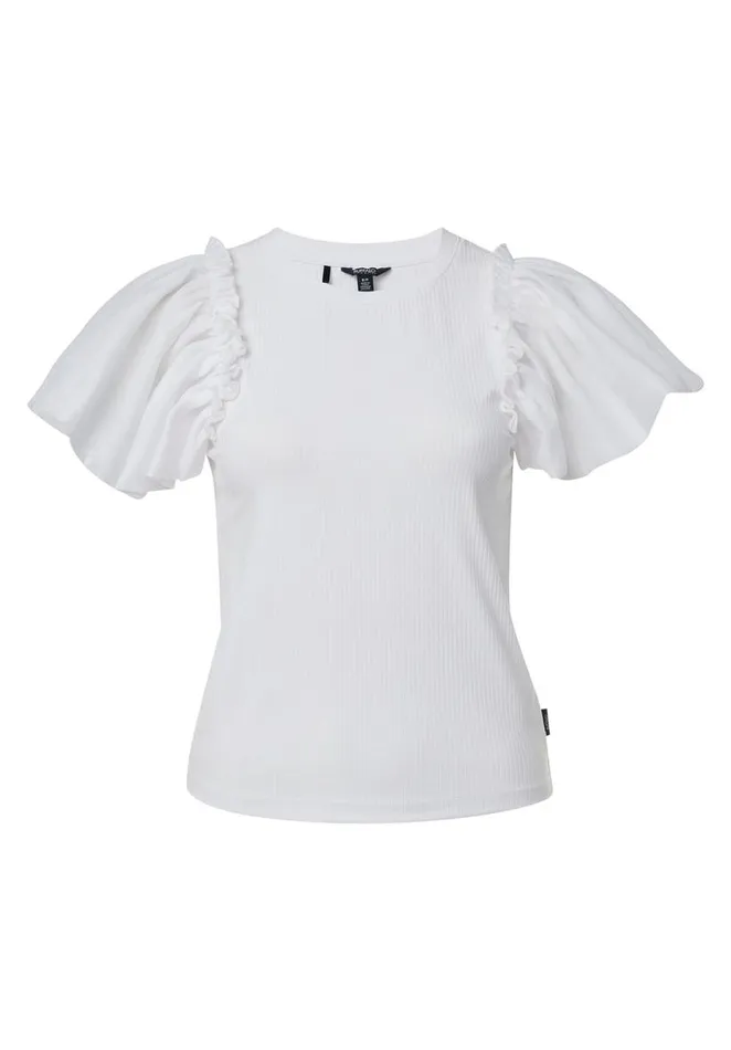 Women Constance Mixed Media Black Top Black Buffalo David Bitton Tops and Tees