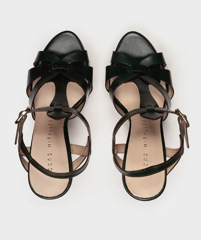 Women Copenhague Green 8211 Heeled Sandals Pedro Miralles