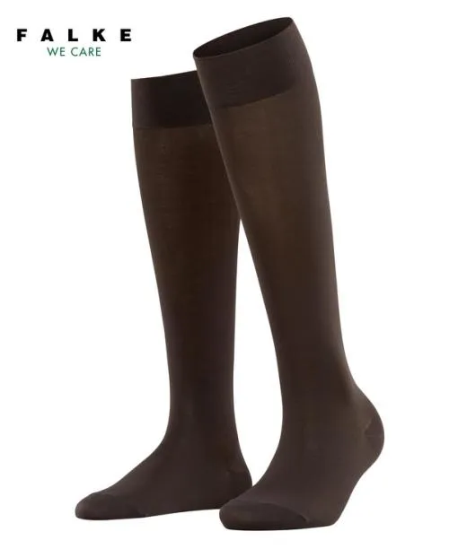 Women Cotton Touch Women Kneehigh Socks Dark Brown FALKE Knee High Socks
