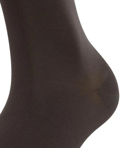 Women Cotton Touch Women Kneehigh Socks Dark Brown FALKE Knee High Socks