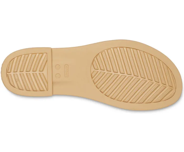 Women Crocs Tulum Open Flat Black Tan Crocs Sandals