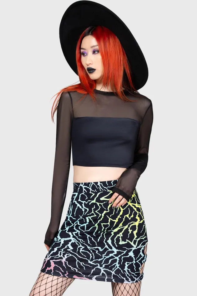 Women Crop Killstar Ghoul Sweat Crop Top