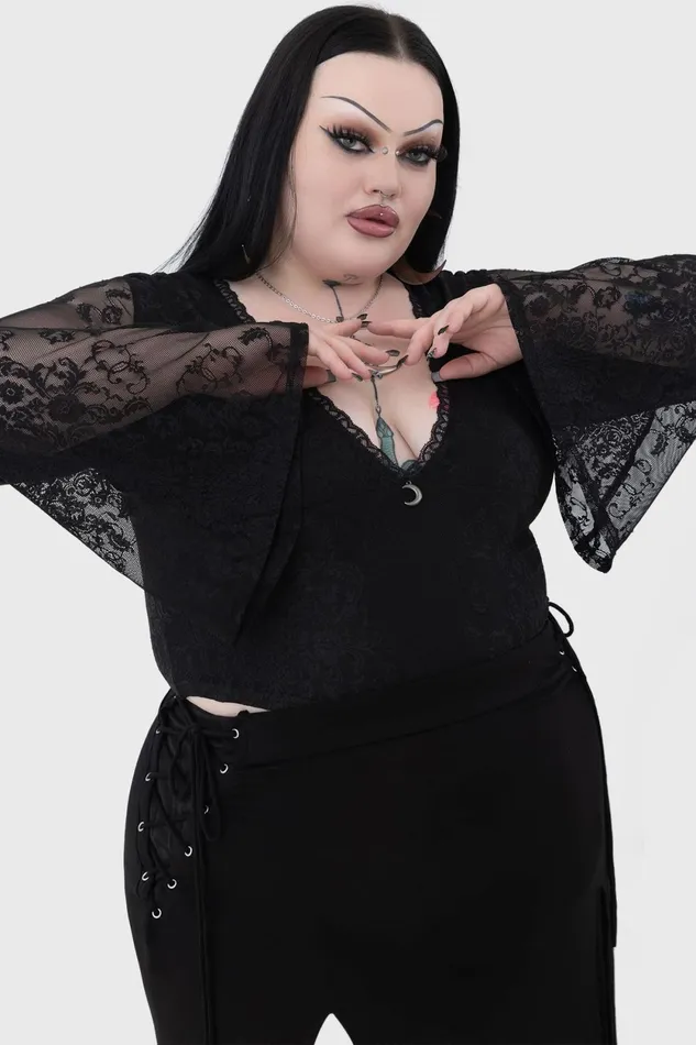 Women Crop Killstar Serphent Top