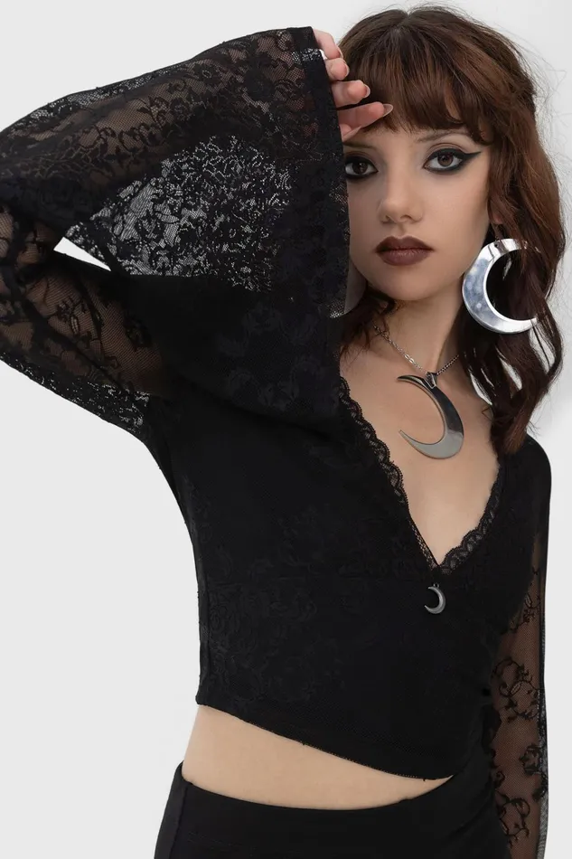 Women Crop Killstar Serphent Top