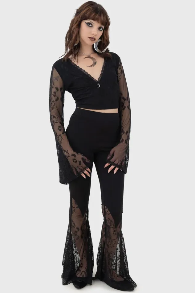 Women Crop Killstar Serphent Top