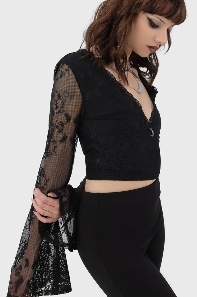 Women Crop Killstar Serphent Top