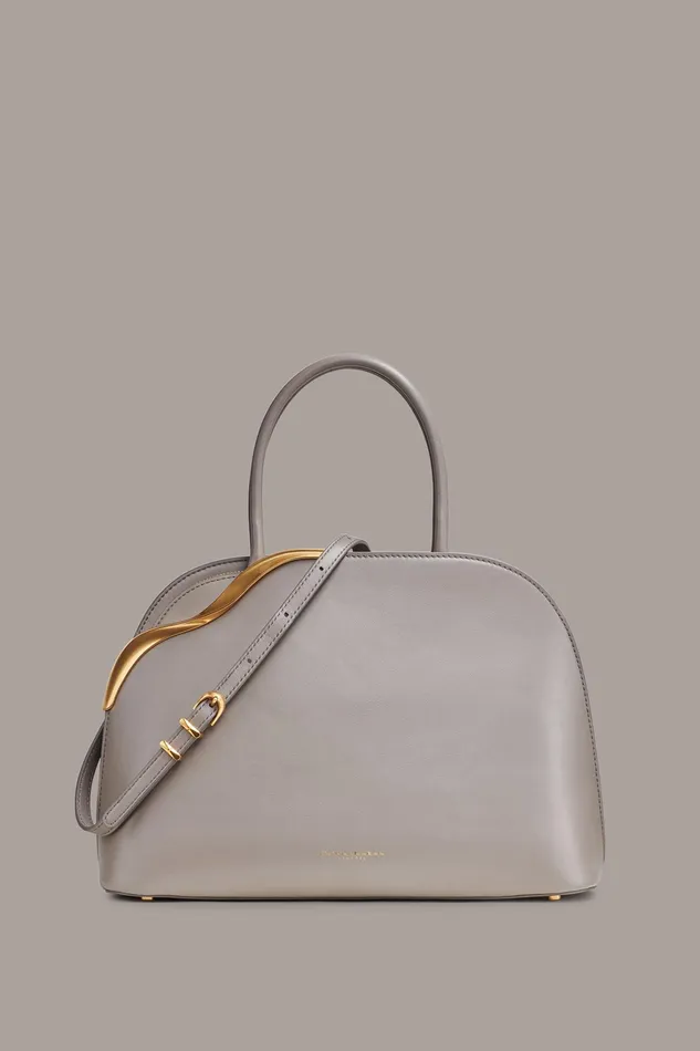 Women Crossbody Bags And Satchels Donna Karan MALVERNE SATCHEL Grey