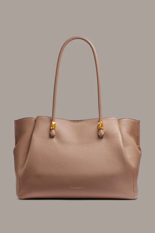 Women Crossbody Bags And Satchels Donna Karan QUOGUE TOTE Toasted Almond