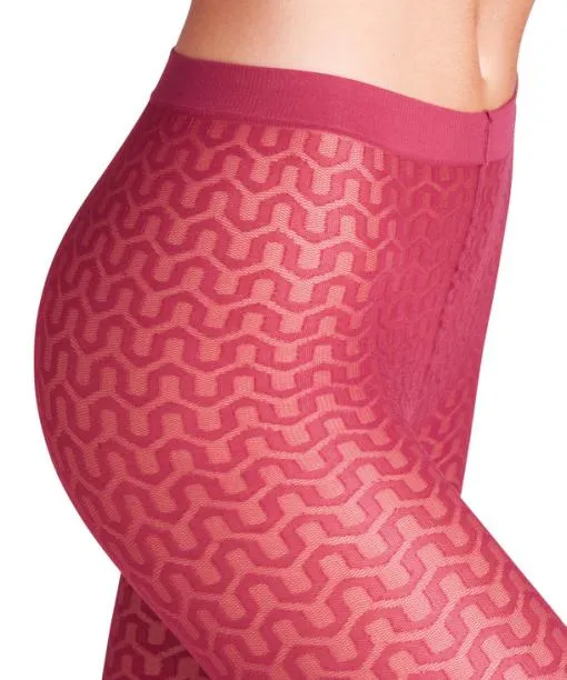 Women Cryptogram 30 DEN Women Tights Red Plum FALKE Tights and Leggings