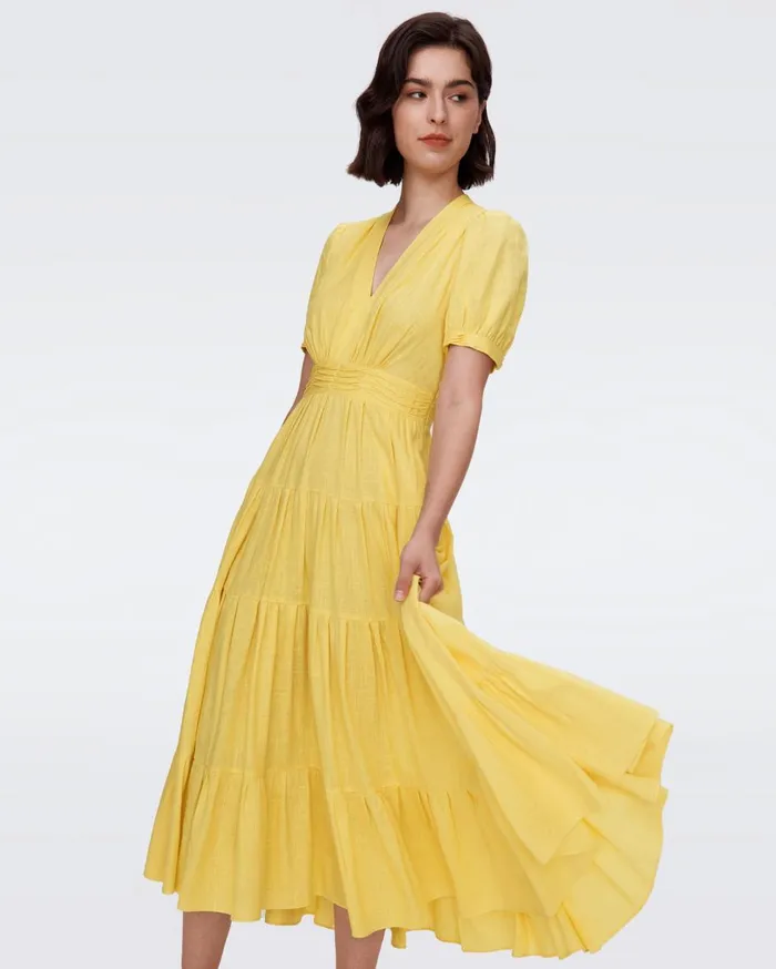 Women Darby Dress Lemon DVF Dresses