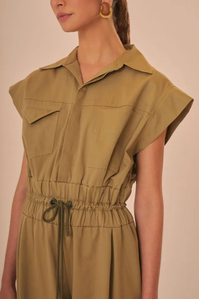 Women Dark Green Utility Jumpsuit Dark Green FARM Rio Jumpsuits