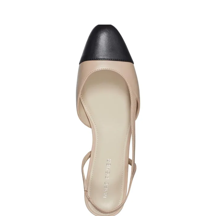 Women Dela Closed Toe Slingback Dress Flat Light Natural Marc Fisher Loafers and Flats