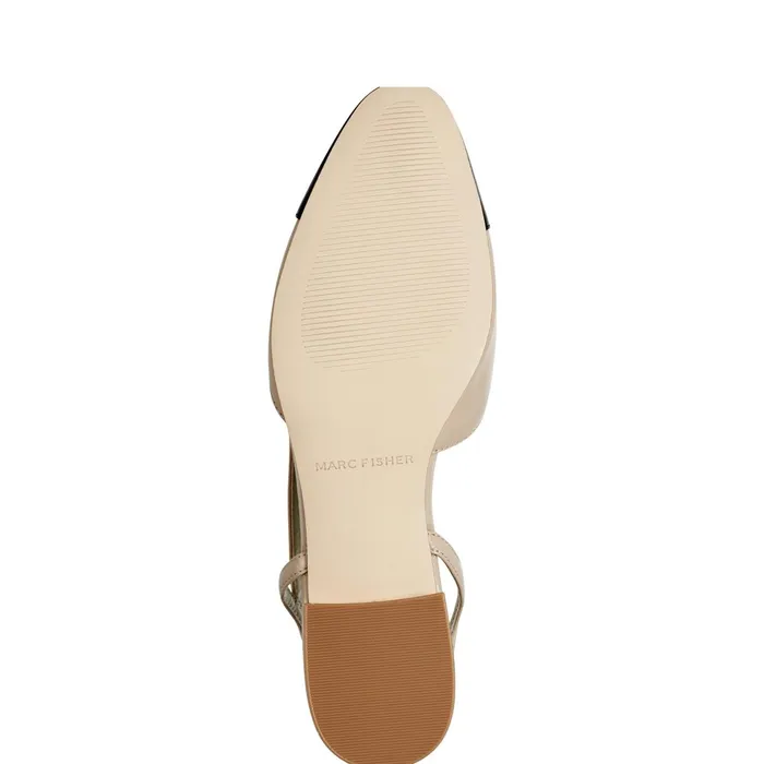 Women Dela Closed Toe Slingback Dress Flat Light Natural Marc Fisher Loafers and Flats