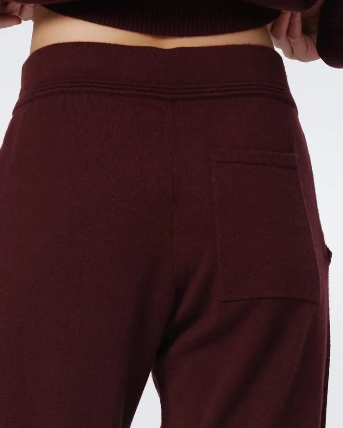 Women Delano WoolCashmere Pants Tawny Port DVF Pants and Shorts