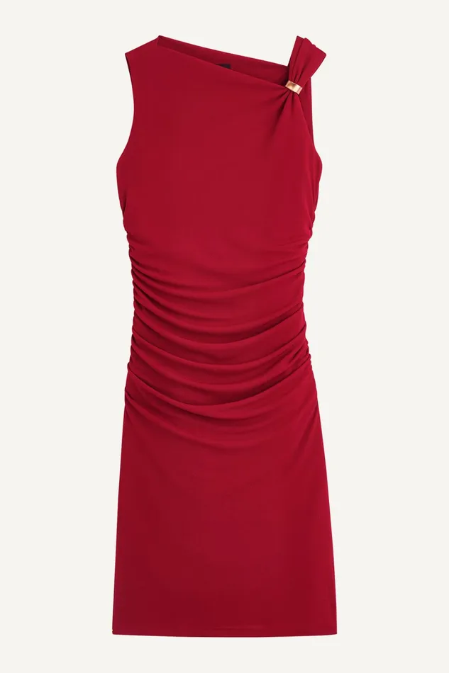 Women Dresses And Jumpsuits Donna Karan DRESS WITH SHOULDER HARDWARE Metropolitan Red