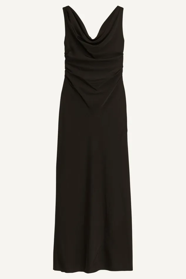 Women Dresses And Jumpsuits Donna Karan SATIN COWL NECK GOWN Black
