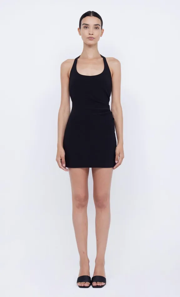 Women Dresses Bec Bridge CYNDIE HALTER MINI DRESS Black