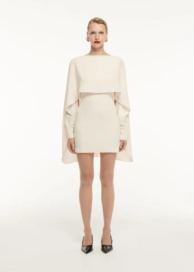 Women Dresses Roland Mouret Long Sleeve Satin Crepe Mini Dress