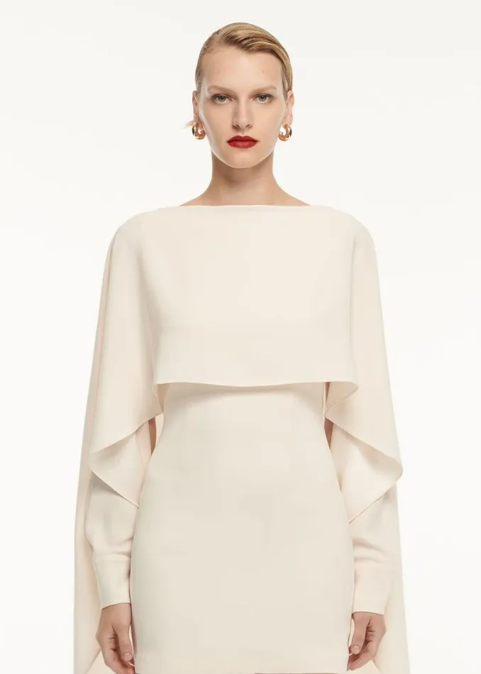Women Dresses Roland Mouret Long Sleeve Satin Crepe Mini Dress