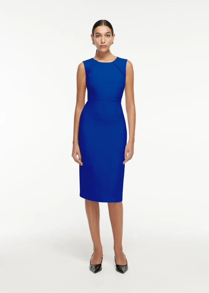 Women Dresses Roland Mouret Wool Silk Midi Dress