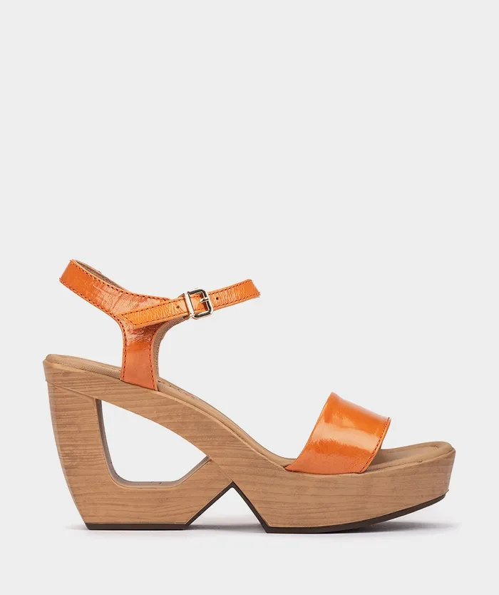 Women Edna Orange 8211 Heeled Sandals Pedro Miralles