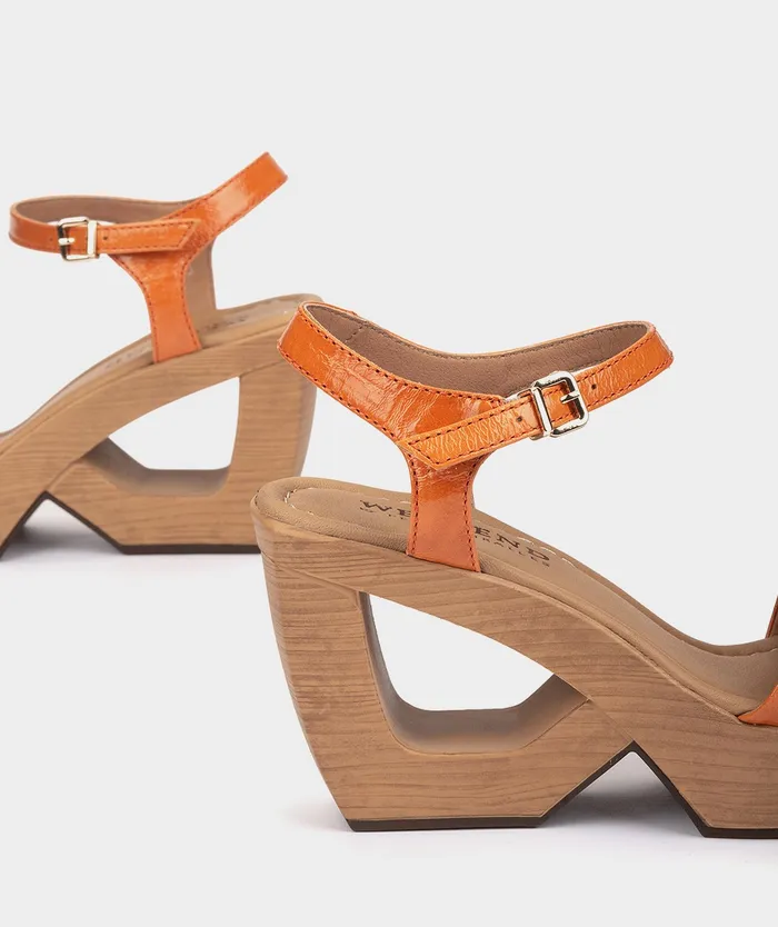 Women Edna Orange 8211 Heeled Sandals Pedro Miralles