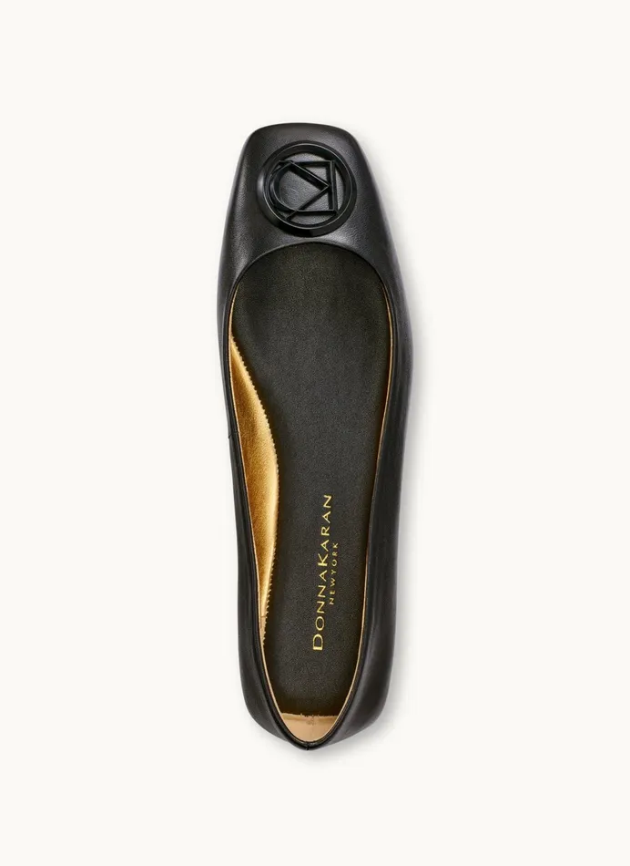 Women Flats And Loafers Donna Karan KYLEE BALLET FLAT Black