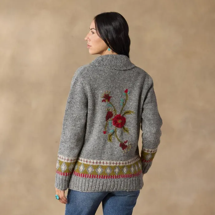 Women Flowering Vines Cardigan Heather Gray Sundance Catalog Sweaters Women Flowering Vines Cardigan Heather Gray Sundance Catalog Sweaters