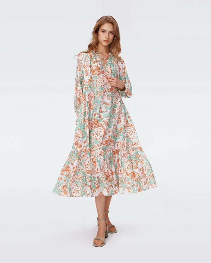 Women Fortina Dress June Bloom Jade DVF Dresses