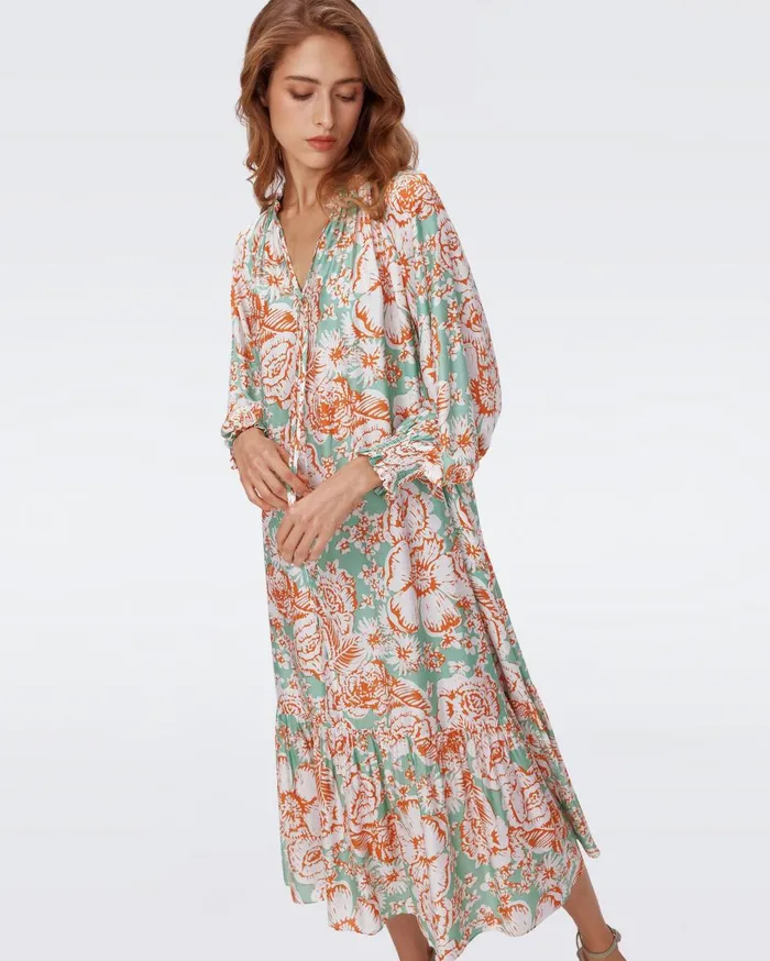 Women Fortina Dress June Bloom Jade DVF Dresses